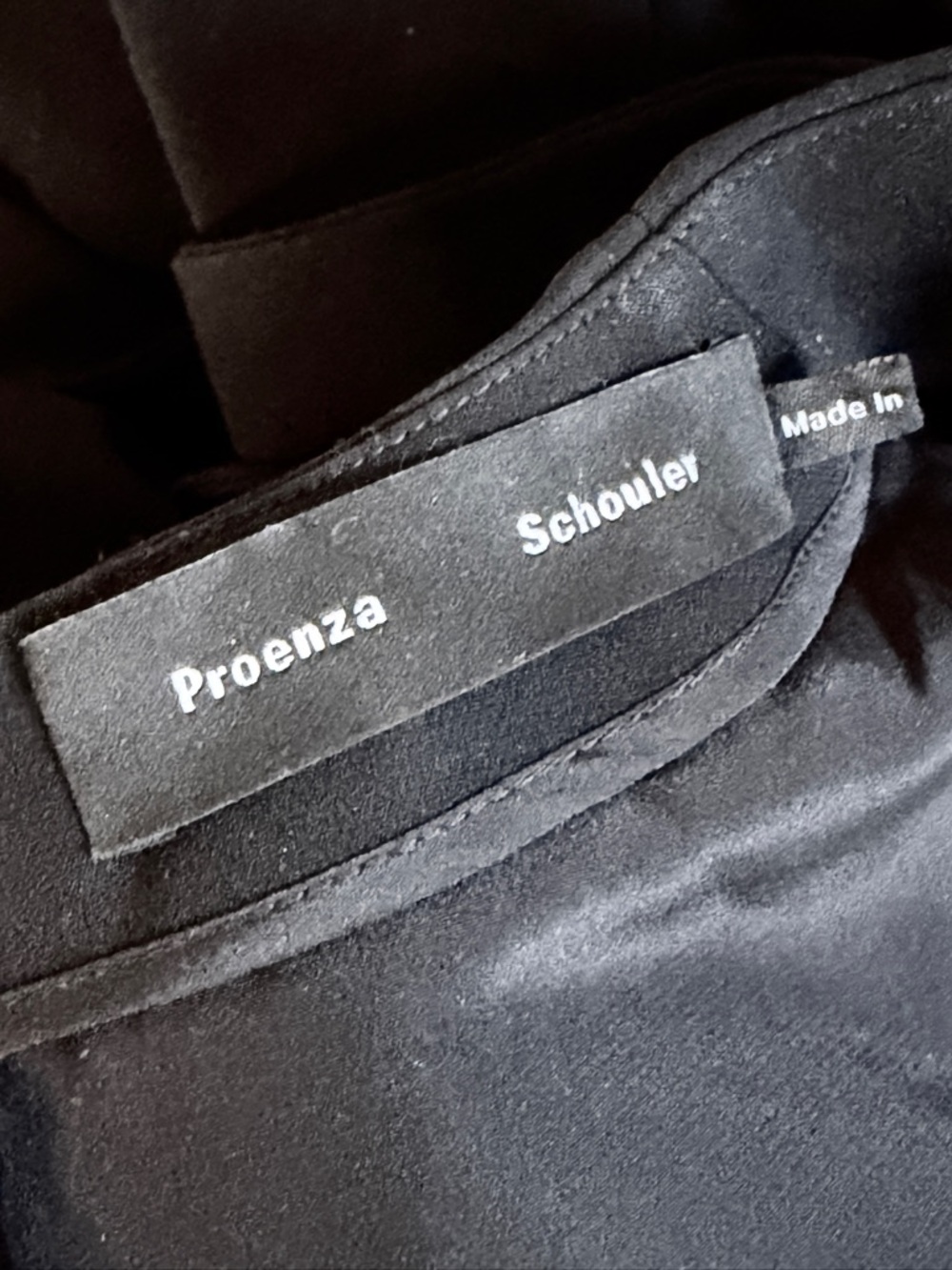 Proenza Schouler Puffed Sleeve V-neck Fit and Flare Black Dress 6 - Picture 12 of 14